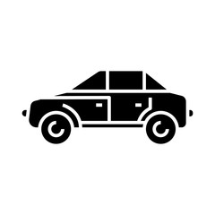 Jeep black icon, concept illustration, vector flat symbol, glyph sign.