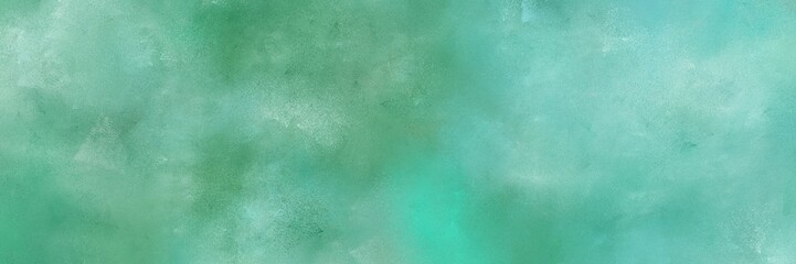 vintage painted art vintage horizontal background header with medium aqua marine, powder blue and light blue color