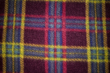 Textures and background, woolen fabric of a plaid