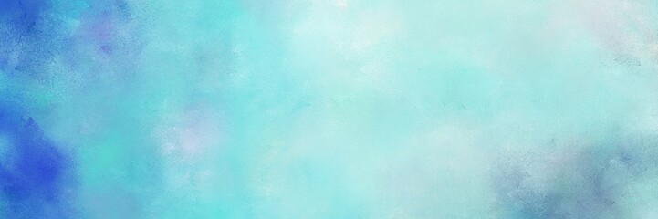 vintage painted art retro horizontal background texture with light blue, steel blue and medium turquoise color