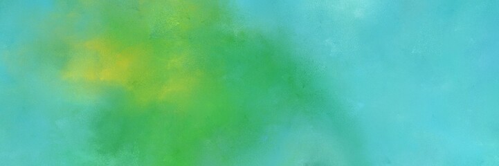 Obraz premium painted aged horizontal header with medium aqua marine, medium turquoise and moderate green color