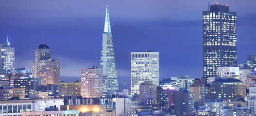 Downtown skyline of San Francisco, California, USA