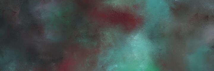 painted old horizontal banner background  with dark slate gray, cadet blue and blue chill color