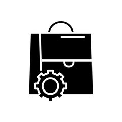 Important profile black icon, concept illustration, vector flat symbol, glyph sign.