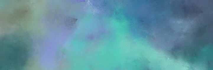 abstract vintage horizontal background with cadet blue, dark slate gray and medium aqua marine color