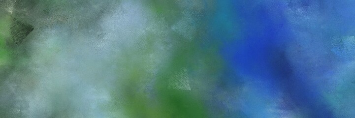 vintage painted art grunge horizontal header with blue chill, dark slate gray and pastel blue color