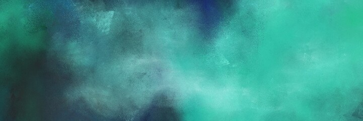 painted old horizontal design background  with cadet blue, dark slate gray and teal blue color