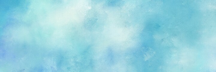abstract old horizontal background texture with sky blue, pale turquoise and lavender color