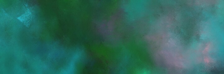 painted aged horizontal banner with dark slate gray, slate gray and cadet blue color