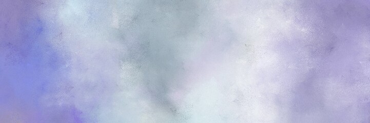 painted grunge horizontal background header with pastel blue, light pastel purple and lavender color