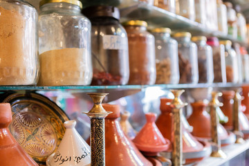 Gewürzladen in Marrakesch, Marokko