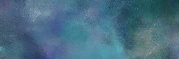 abstract aged horizontal background with teal blue, cadet blue and dark slate gray color