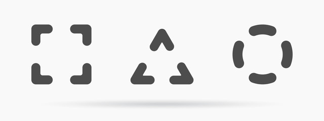 Geometric drawing triangle, circle, square design. Vector illustration.