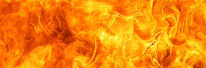 blaze fire flame conflagration texture for banner background, 3 x 1 ratio