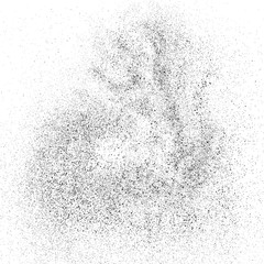 Black Grainy Texture Isolated on White Square Background. Dust Overlay. Dark Noise Granules. Digitally Generated Image. Vector Design Elements, Illustration, Eps 10.