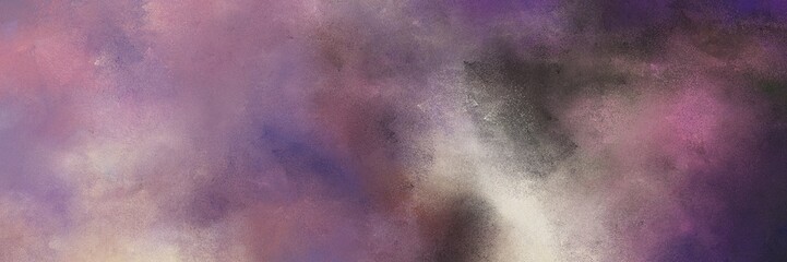 painted decorative horizontal banner with old lavender, antique fuchsia and very dark violet color