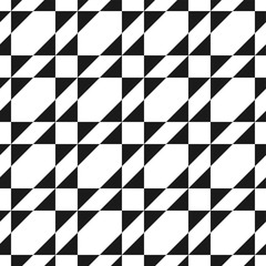Vector creative seamless geometric pattern. Textile striped black and white texture. Abstract monochrome fabric background