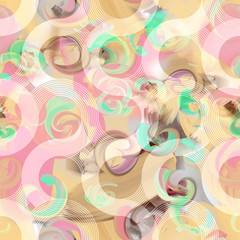 Abstract seamless pattern. Acrylic Background with swirl elemnts.