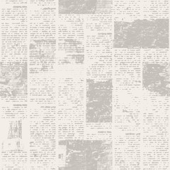 Newspaper texture paper with old unreadable text and images