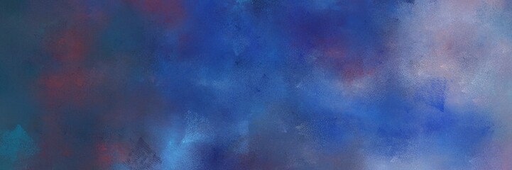 painted old horizontal banner background  with dark slate blue, pastel purple and light slate gray color