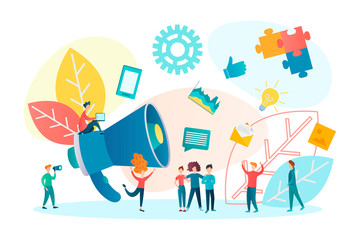 vector illustration social media connection concept