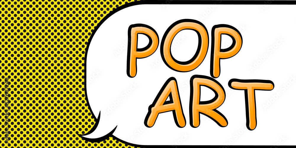 Poster Speech Bubble in Pop-Art Style