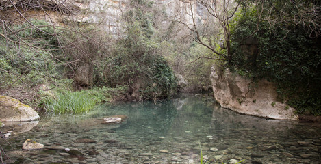 Small river lake in pantalica