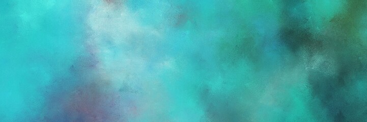 abstract aged horizontal design background  with medium turquoise, light sea green and light blue color