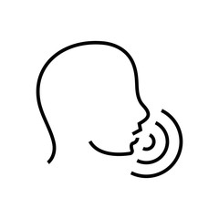 Speech line icon, concept sign, outline vector illustration, linear symbol.