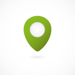 Map pointer flat icon, vector illustration.