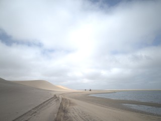 4x4 Cars driving by the beach