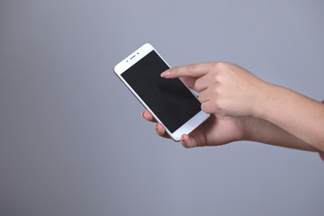 woman hand smart phone