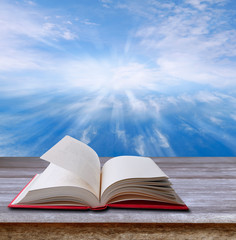 Book on table