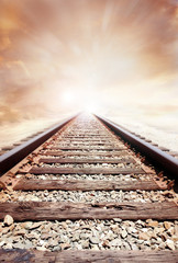 Railway track and sky