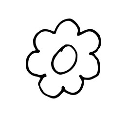simple hand drawing cartoon doodle vector of a flower