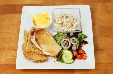 Pate meal on tabletop