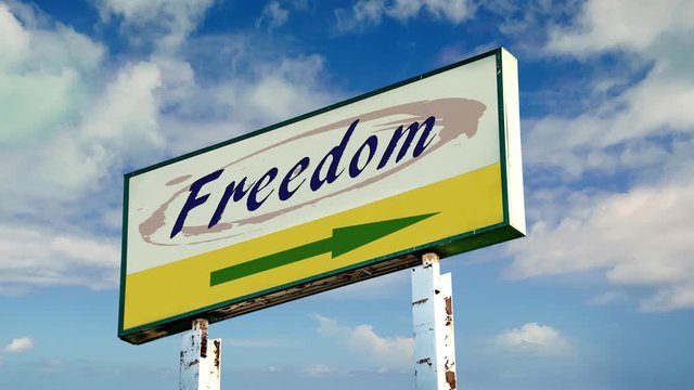 Street Sign the Way to Freedom