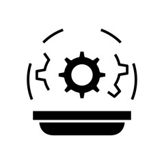 Law characteristics black icon, concept illustration, vector flat symbol, glyph sign.