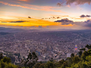 Fototapeta premium Montserrate view in Bogota, Colombia