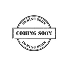 Rubber stamp grunge coming soon sign