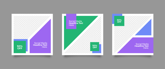 Editable Post Template Social Media Banners for Digital Marketing. Promotion Brand Fashion Sale Discount.