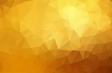 Abstract golden, yellow background from triangles, vector illustration. Eps 10