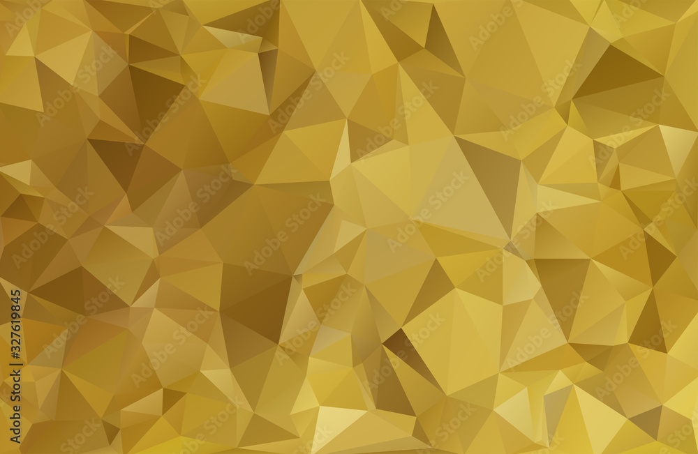 Wall mural Abstract golden, yellow background from triangles, vector illustration. Eps 10