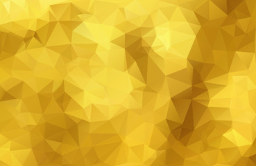 Abstract golden, yellow background from triangles, vector illustration. Eps 10