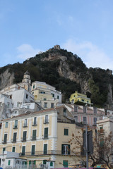 Fototapeta na wymiar houses in the mountains amalfi coast positano italy