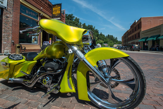 Sturgis, South Dakota. 75th Annual Sturgis Rally where motorcyclists show their motorbike and meet people from all over the world. Taken the august 3rd, 2015