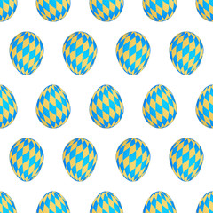 Seamless pattern with colorful Easter eggs