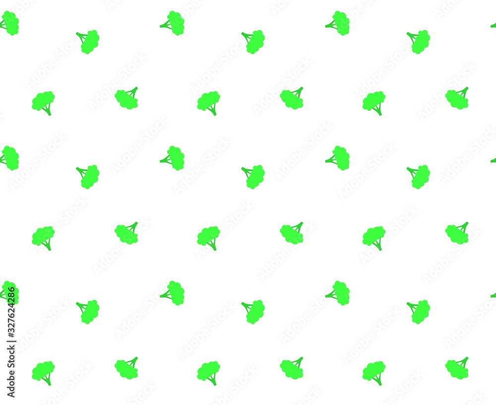 Poster background with broccoli . broccoli branch seamless pattern vector