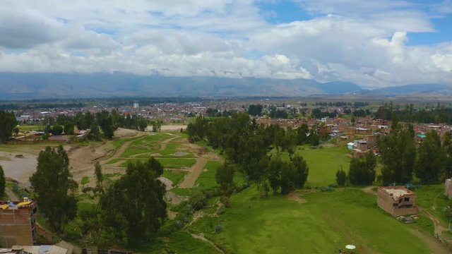 Aerial Drone Video, country Peru city of Huancayo Tambo District