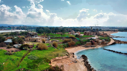 National park of Achziv in the north of Israel 